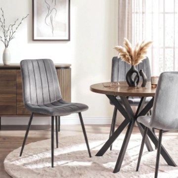 Mebel Elite Стілець Ibis сірий велюровий, ME.IBIS/P/V/K - Home Club
