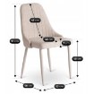 Mebel Elite Стілець Torino кремового кольору, ME.TORINO/KR/KASZ/T/K - Home Club, зображення 6