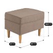 Mebel Elite Кресло для отдыха Evan 2 с подставкой для ног, бежевого цвета, ME.EVAN2/BZ/D/T/FWPD - Home Club, изображение 9