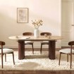 Mebel Elite Стіл Oval, розкладний, 180–220 см, травертин/горіх, ME.OVAL/TRAW/O/S - Home Club, зображення 2