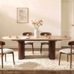Mebel Elite Стіл Oval, розкладний, 180–220 см, травертин/горіх, ME.OVAL/TRAW/O/S - Home Club, зображення 3