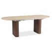 Mebel Elite Стіл Oval, розкладний, 180–220 см, травертин/горіх, ME.OVAL/TRAW/O/S - Home Club, зображення 4