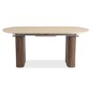 Mebel Elite Стіл Oval, розкладний, 180–220 см, травертин/горіх, ME.OVAL/TRAW/O/S - Home Club, зображення 5