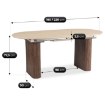 Mebel Elite Стіл Oval, розкладний, 180–220 см, травертин/горіх, ME.OVAL/TRAW/O/S - Home Club, зображення 8