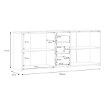 Forte Комод 180 см Pilvi Дуб Artisan/Чорний, FINPILVI01-M712 - Home Club, зображення 8