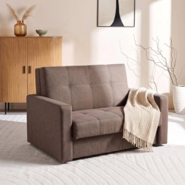 Mebel Elite Комплект из 2 двухместных кресел-кроватей Milan 2, бежевого цвета, PPHUE.MAJA2/POLARIS4/Z2/FW - Home Club