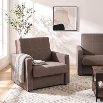 Mebel Elite Набор из 2 одноместных кресел-кроватей Milan 1, бежевого цвета, PPHUE.MAJA1/POLARIS4/Z2/FW - Home Club