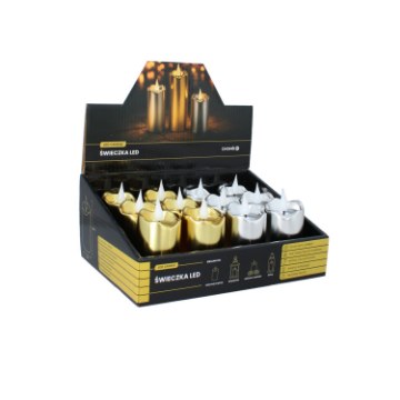 Chomik Свечка Led 5 x 10 См Золотая / Серебряная, LED5482 - Home Club