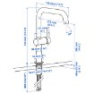 ИКЕА Кухонная смеситель с ручкой сбоку MÖRKASJÖN, 706.019.32 - Home Club, изображение 5
