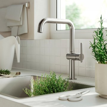 ИКЕА Кухонная смеситель с ручкой сбоку MÖRKASJÖN, 906.009.03 - Home Club
