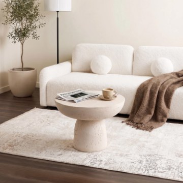 Mebel Elite Столик Plot 65 см, кремовый/бежевый, современный, ME.PLOT/KR-BZ/MGO/L - Home Club