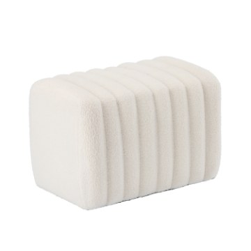 BackHome Living Декоративный Пуф 60 x 36 x 41 См, Белый, PHO3799 - Home Club