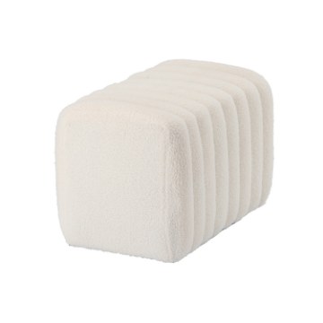 BackHome Living Декоративный Пуф 60 x 36 x 41 См, Белый, PHO3799 - Home Club