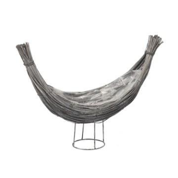 Chomik Плетена Обгортка «Рогаль» 37 × 18 × 35 См, Сіра, SIL0821 - Home Club