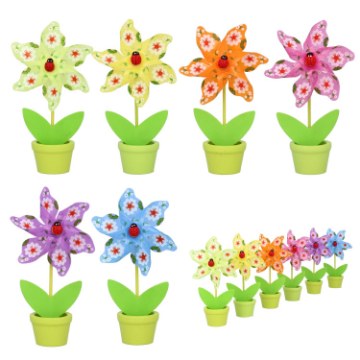 Garden Line Ветряная мельница с божьей коровкой, 9 x 15 см, набор из 6 цветов, AKI0391 - Home Club