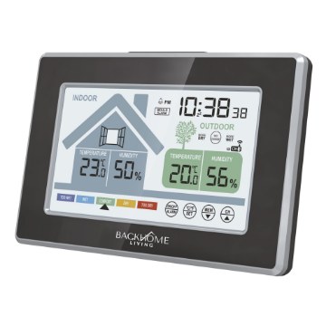 BackHome Living Беспроводная Метеостанция На Батареях, Размером 15 × 2 × 9,5 См, STP5888 - Home Club