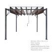Garden Line Садовая пергола с подвижными ламелями из поликарбоната 3 x 3 м, коричневого цвета, TUN4016 - Home Club, изображение 2
