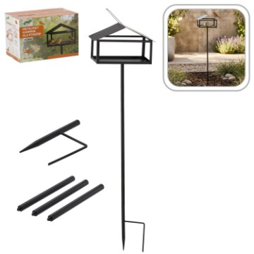 Garden Line Кормушка для птиц на металлической подставке, 128 × 27 × 17 см, EDA8865 - Home Club