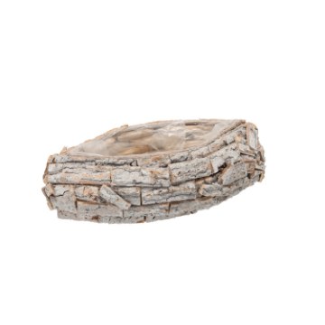 Chomik Деревянная накладка в форме лодки, 34 × 19 × 10 см, с эффектом коры, SIL0975 - Home Club