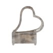 Chomik Деревянная накладка в форме сердца, 20 × 32 см, отбеленная, SIL3479 - Home Club