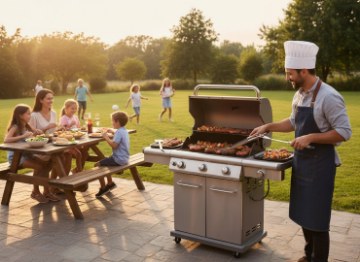 BBQ Meeting Набір з 3 аксесуарів для гриля в футлярі Лопатка/Виделка/Щипці, BBQ5863 - Home Club
