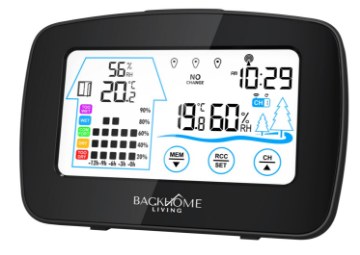 BackHome Living Беспроводная Метеостанция Rcc На Батареях, 15 × 2 × 9,5 См, Черная, STP5871 - Home Club