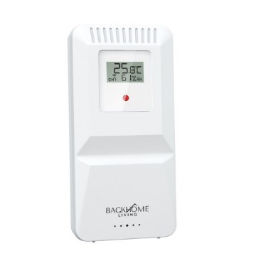 BackHome Living Многофункциональная Метеостанция Rcc С Сетевым И Аккумуляторным Питанием, 16,5 × 4,5 × 13,5 см, чёрная, STP6007 - Home Club