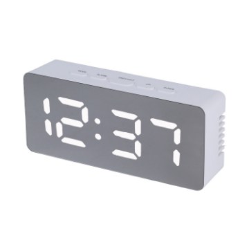BackHome Living Дзеркальний Led-будильник з функцією термометра, 14 × 2,5 × 3,5 см, STP5857 - Home Club