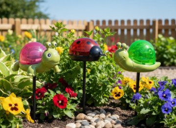 Garden Line Солнечная Лампа Funny Черепаха / Улитка / Ламбардица Теплый Белый, SOL4351 - Home Club