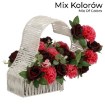Chomik Букет Ch-09 (ширина 50 см, висота 40 см) Кошик у формі серця, біла троянда з гвоздикою, LACP2020 - Home Club