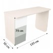 Kontrasto Bb100 Письменный стол 120x50, ясень/зеленый, DME-BIU-00001 - Home Club, изображение 2