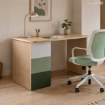 Kontrasto Bb100 Письменный стол 120x50, ясень/зеленый, DME-BIU-00001 - Home Club, изображение 9