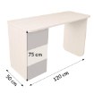 Kontrasto Bb100 Письменный стол 120x50, ясень/графит, DME-BIU-00003 - Home Club, изображение 2
