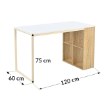 Kontrasto Bb104 Письменный стол 120x60, белый/дуб, DME-BIU-00008 - Home Club, изображение 2