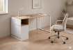 Kontrasto Bb101 Письменный стол 120x60, ясень/белый, DME-BIU-00004 - Home Club, изображение 6