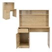 Kontrasto Bb105 Письменный стол с надставкой 110x50x135, дуб, DME-BIU-00009 - Home Club, изображение 4