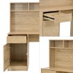 Kontrasto Bb105 Письменный стол с надставкой 110x50x135, дуб, DME-BIU-00009 - Home Club, изображение 6