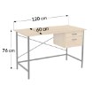 Kontrasto Bb107 Письменный стол 120x60, дуб, ножки чёрного цвета, DME-BIU-00011 - Home Club, изображение 2