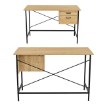 Kontrasto Bb107 Письменный стол 120x60, дуб, ножки чёрного цвета, DME-BIU-00011 - Home Club, изображение 3