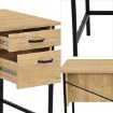 Kontrasto Bb107 Письменный стол 120x60, дуб, ножки чёрного цвета, DME-BIU-00011 - Home Club, изображение 6