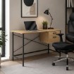 Kontrasto Bb107 Письменный стол 120x60, дуб, ножки чёрного цвета, DME-BIU-00011 - Home Club, изображение 9