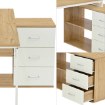 Kontrasto Bb106 Выдвижной письменный стол 140x105, дуб/белый, DME-BIU-00010 - Home Club, изображение 7