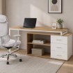 Kontrasto Bb106 Выдвижной письменный стол 140x105, дуб/белый, DME-BIU-00010 - Home Club, изображение 10