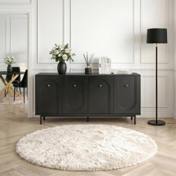 Mebel Elite Комод Marlen 155 см, чорна, W.MAZOMA/CZ/N.CZ/U.ZL/KOM4D - Home Club