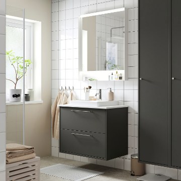 ІКЕА Умивальник і шафа з висувними ящиками HAVBÄCK / ORRSJÖN, 296.292.84 - Home Club