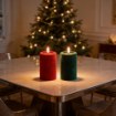 Chomik Свічка Led З Велюру 7,5 × 15,5 См Червона/Зелена, LED9947 - Home Club, зображення 4