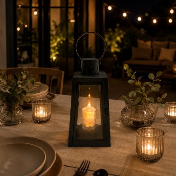 Chomik Светодиодный Фонарик 10,2 × 10,2 × 20,5 см со свечой, LED3379 - Home Club