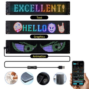 Chomik Світлодіодний панель Matrix 20 × 93 см, Usb, Bluetooth, PIX9594 - Home Club