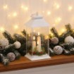 Chomik Светодиодный фонарик белого цвета, 14 × 14 × 27 см, с тремя свечами, LED3324 - Home Club, изображение 2