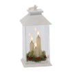 Chomik Светодиодный фонарик белого цвета, 14 × 14 × 27 см, с тремя свечами, LED3324 - Home Club, изображение 6